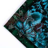 100 polyester foil coat textile textured velvet fabric with rhinestones roll